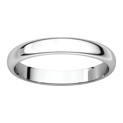 Continuum Sterling Silver 4mm Half Round Light Band, Size 6