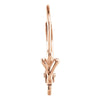 18K Rose Gold Lever Back Earring with Open Ring