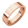 14k Rose Gold 5mm Flat Comfort-Fit Band, Size 7