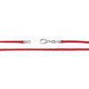 2.25 mm Red Silk Cord in Sterling Silver ( 16.5-Inch )