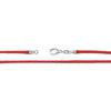 2.25 mm Red Silk Cord in Sterling Silver ( 16.5-Inch )
