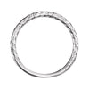 14k White Gold .04 CTW Diamond Rope Band, Size 7