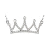 14k White Gold 1/5 ctw. Diamond Petite Crown 16.45-inch Necklace