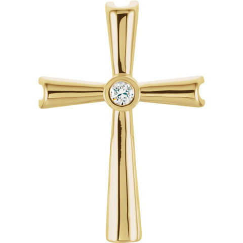 14k Yellow Gold Cross Pendant Mounting