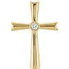 21.00X14.00 mm Cross Pendant Mounting in 14k Yellow Gold