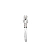 14k White Gold 3/4 CTW Diamond 3 Stone Accented Engagement Ring , Size 7