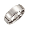 Dura Cobalt Wedding Band Ring with Satin Finish and Ridges (Size 9.5 )
