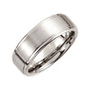 Dura Cobalt Wedding Band Ring with Satin Finish and Ridges (Size 12 )