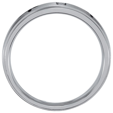 Stainless Steel Black Laser Band, Size 10.5