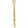 14k Yellow Gold 30x14mm Freeform Pendant