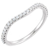 1/4 CTW Diamond Wedding Band Ring in Platinum (Size 6 )