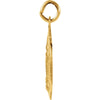 14k Yellow Gold 13x8mm Badge-Shaped Miraculous Medal