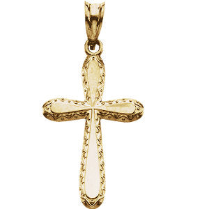 14k Yellow Gold Cross Pendant