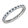 1/4 CTTW Eternity Wedding Band Ring in 14k White Gold ( Size 7 )
