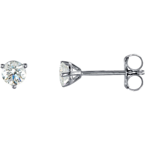 18k White Gold 1/3 CTW Diamond Stud Earrings