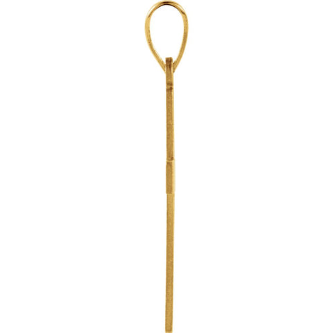 14k Yellow Gold 18x12mm Cross Pendant