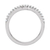 14k White Gold 1/4 CTW Diamond Band for 6.5mm Engagement Ring, Size 7