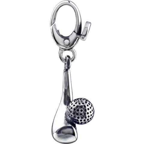 Sterling Silver Golf Club & Ball Charm