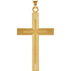 39.00x25.00 mm Cross Pendant with Design in 14K Yellow Gold