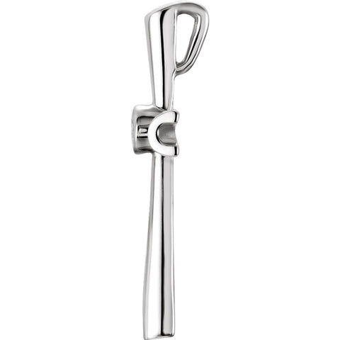 14k White Gold .04 CTW Diamond Cross Pendant