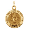 12.00 mm Round Immaculate Conception Medal in 14K Yellow Gold