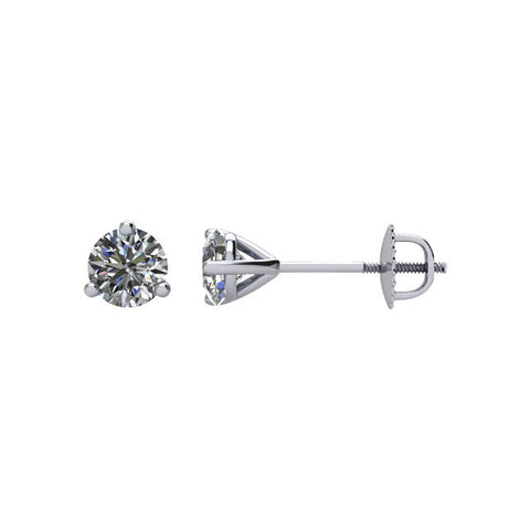 14k White Gold 1/2 CTW Diamond Earrings