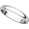 Sterling Silver 3mm Half Round Band, Size 6.5