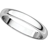 Sterling Silver 3mm Half Round Band, Size 5.5