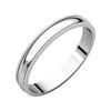 03.00 mm Milgrain Light Wedding Band Ring in 14k White Gold (Size 5 )