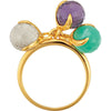18k Yellow Gold Vermeil Multi-Gemstone Ring Size 6