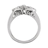 Sterling Silver .05 CTW Diamond Double Heart Design Ring Size 5