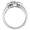 Sterling Silver .05 CTW Diamond Double Heart Design Ring Size 7