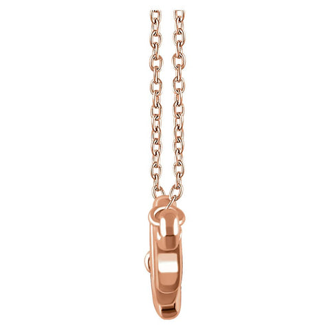 14k Rose Gold Heartbeat 16-18" Necklace