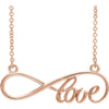 Love Infinity 16-Inch Necklace in 14K Rose Gold