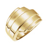 14k White Gold Freeform Ring, Size 6