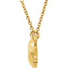 14k Yellow Gold Faceted Design Circle 16.5" Necklace
