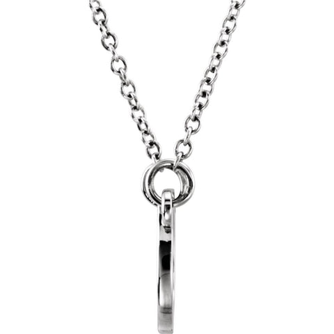 14k White Gold Tiny Posh Horseshoe 16-18" Necklace