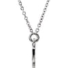 14k White Gold Tiny Posh Horseshoe 16-18" Necklace