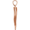14k Rose Gold 25.7mm Italian Horn Pendant