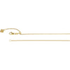 14k Yellow Gold 1mm Adjustable Wheat 22-inch Chain