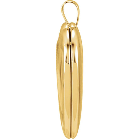 14k Yellow Gold 20.5x19mm Heart Cross Locket