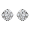 14k White Gold 3/8 CTW Diamond Earrings