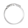 14k White Gold 1/8 CTW Diamond Infinity-Inspired Ring, Size 7
