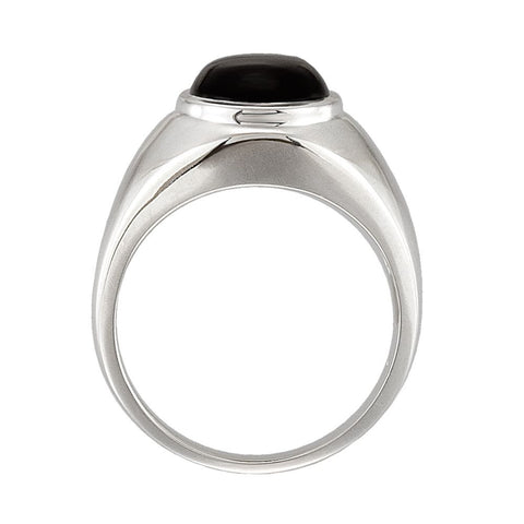 Sterling Silver Onyx Ring, Size 11