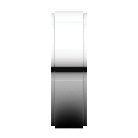 Platinum 6mm Flat Edge Band, Size 9.5