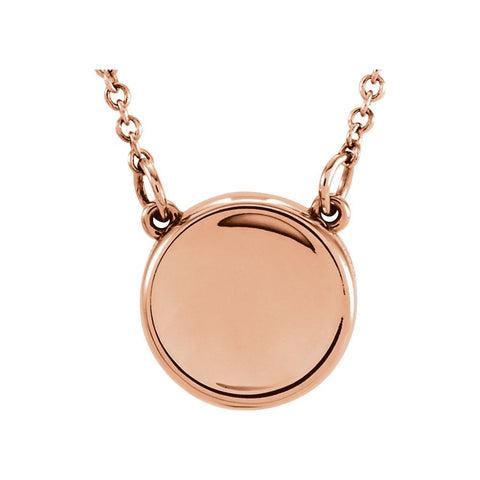 14k Rose Gold Concave 18" Necklace