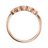 14k Rose Gold 1/3 CTW Diamond Ring, Size 7