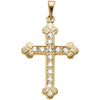 22.50X16.50 mm Cross Pendant Mounting in 14k Yellow Gold