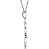 14k White Gold Granulated Scroll Design 18" Necklace