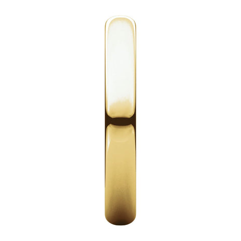 14k Yellow Gold 3mm Half Round Band, Size 8